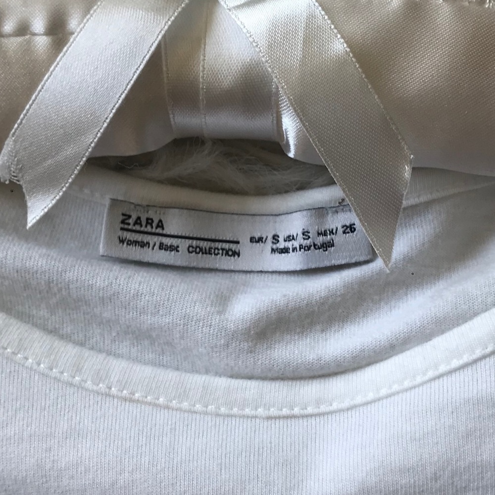 ZARA WHITE RUFFLE TOP SIZE SMALL - Picture 6 of 7